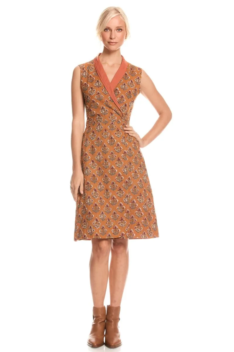 Rhianna Reversible Wrap Dress - Neem & Clay