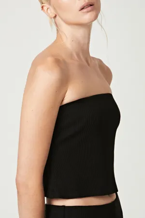Ribbed Crop Tube Top