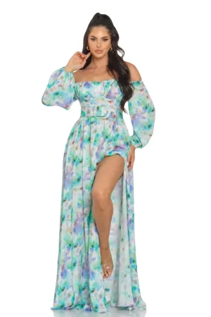 Rissa Floral Print Maxi Dress