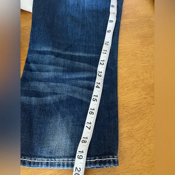 Rock Revival Johanna Women’s Bling Distressed Denim Capris Size 28