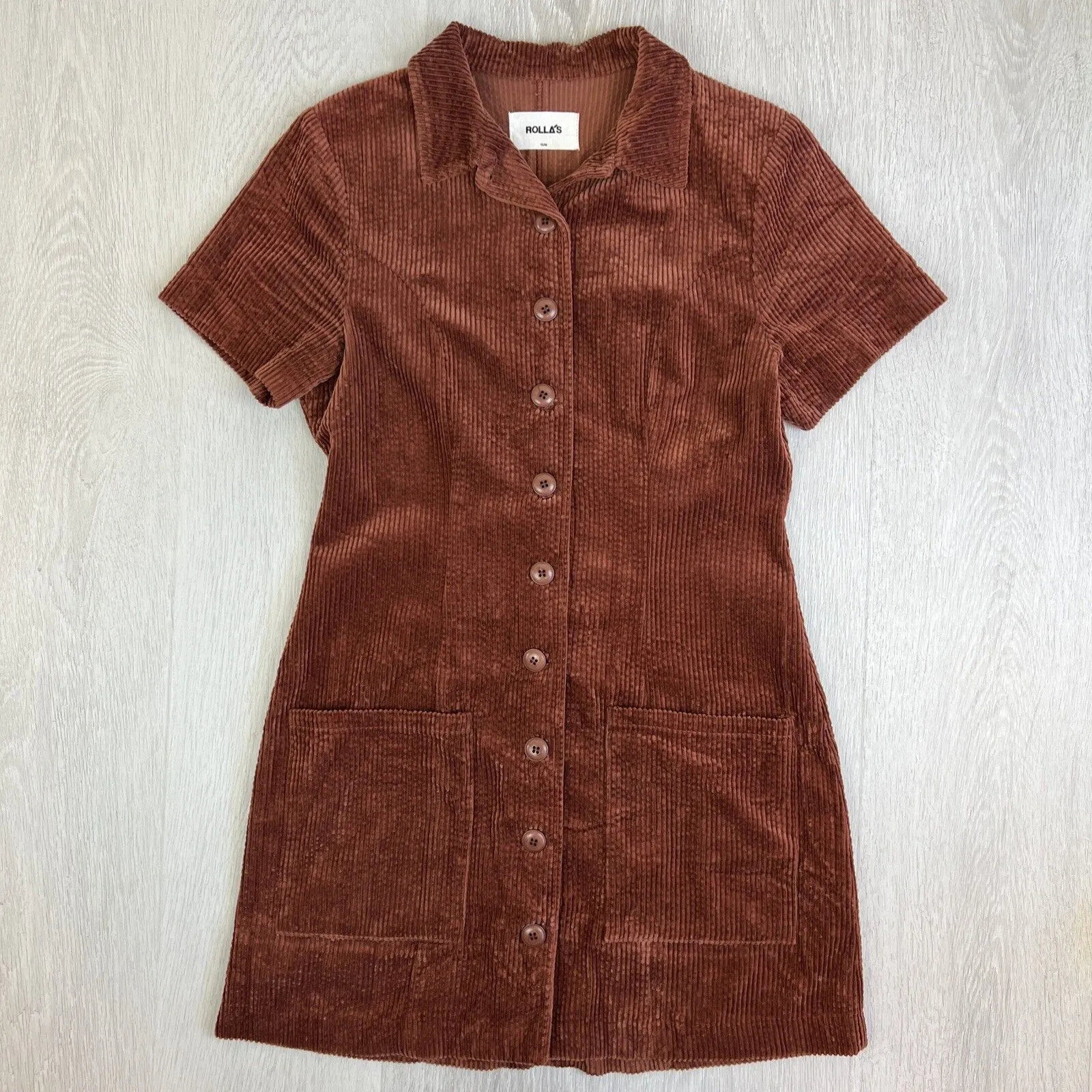 Rolla's Womens Brown Corduroy Dress Size 10/M
