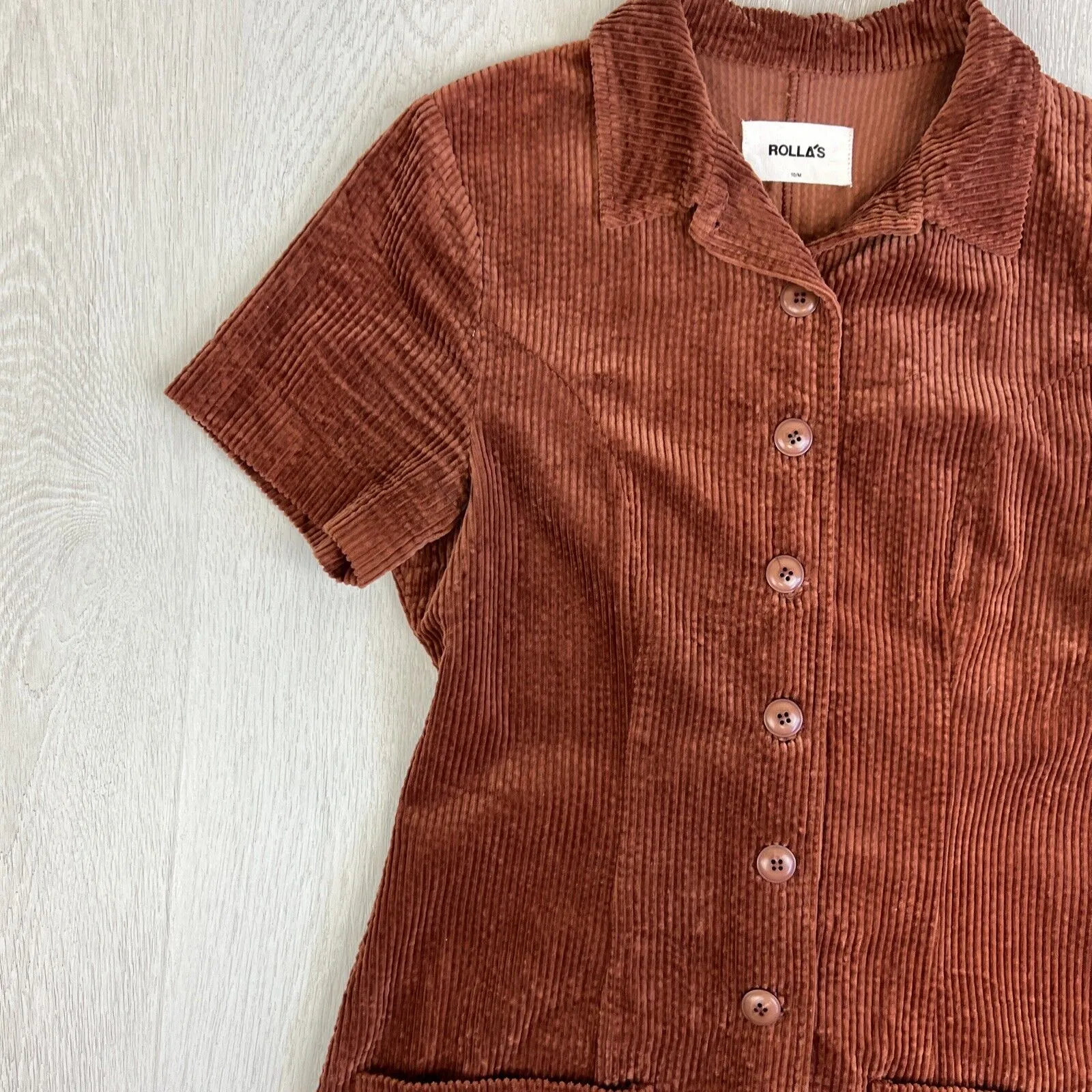 Rolla's Womens Brown Corduroy Dress Size 10/M