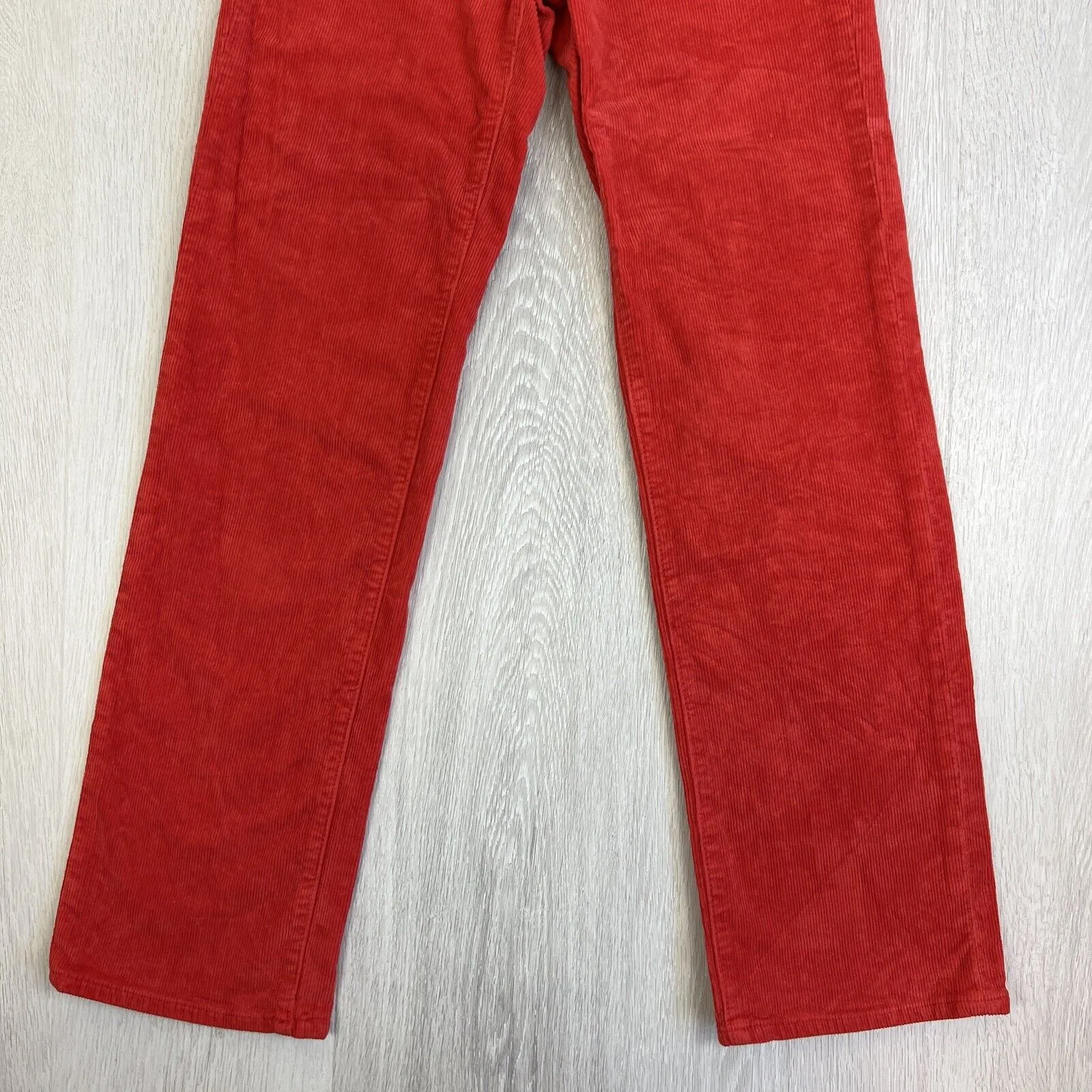 Rolla's Womens Red Corduroy Original High Rise Straight Jeans Pants Size 26