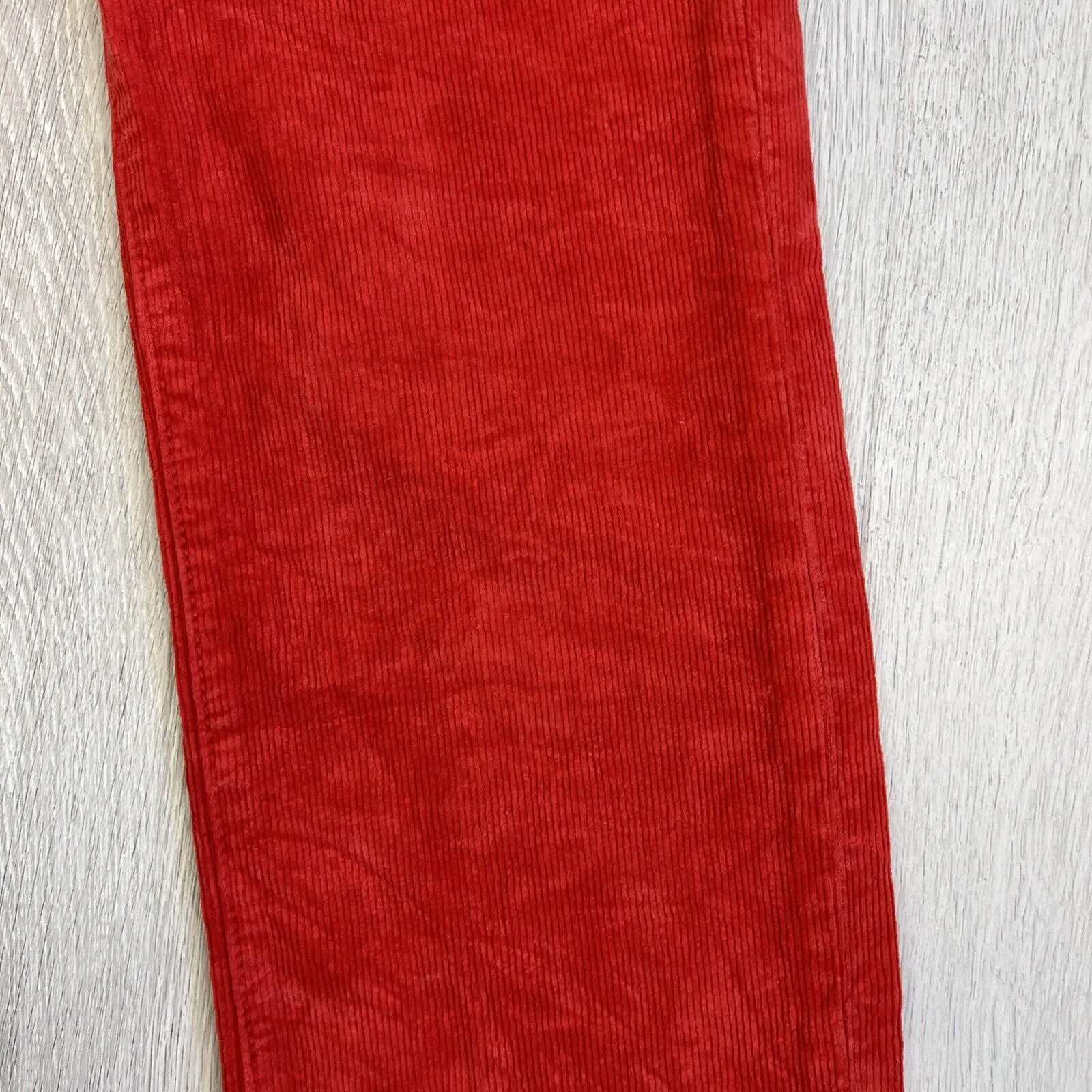 Rolla's Womens Red Corduroy Original High Rise Straight Jeans Pants Size 26