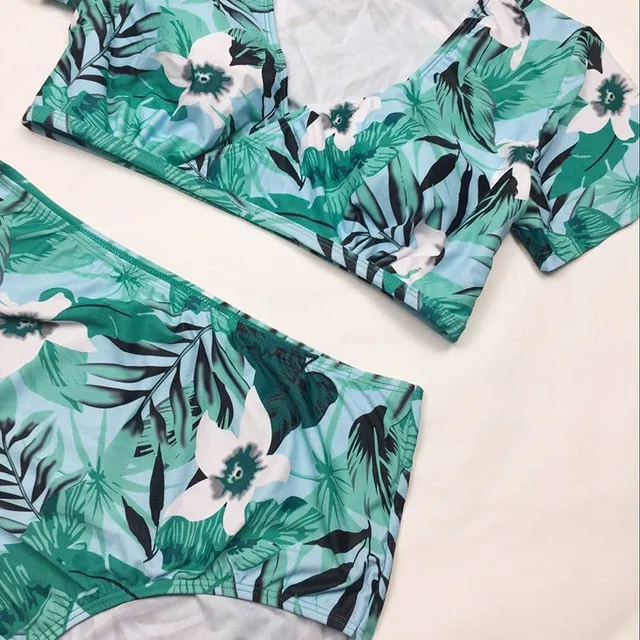 ROSIE Plus Size Floral Print Bikini & Cover Up