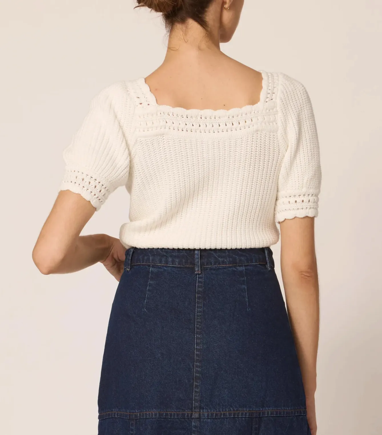 Rowan Sweater Top Ivory