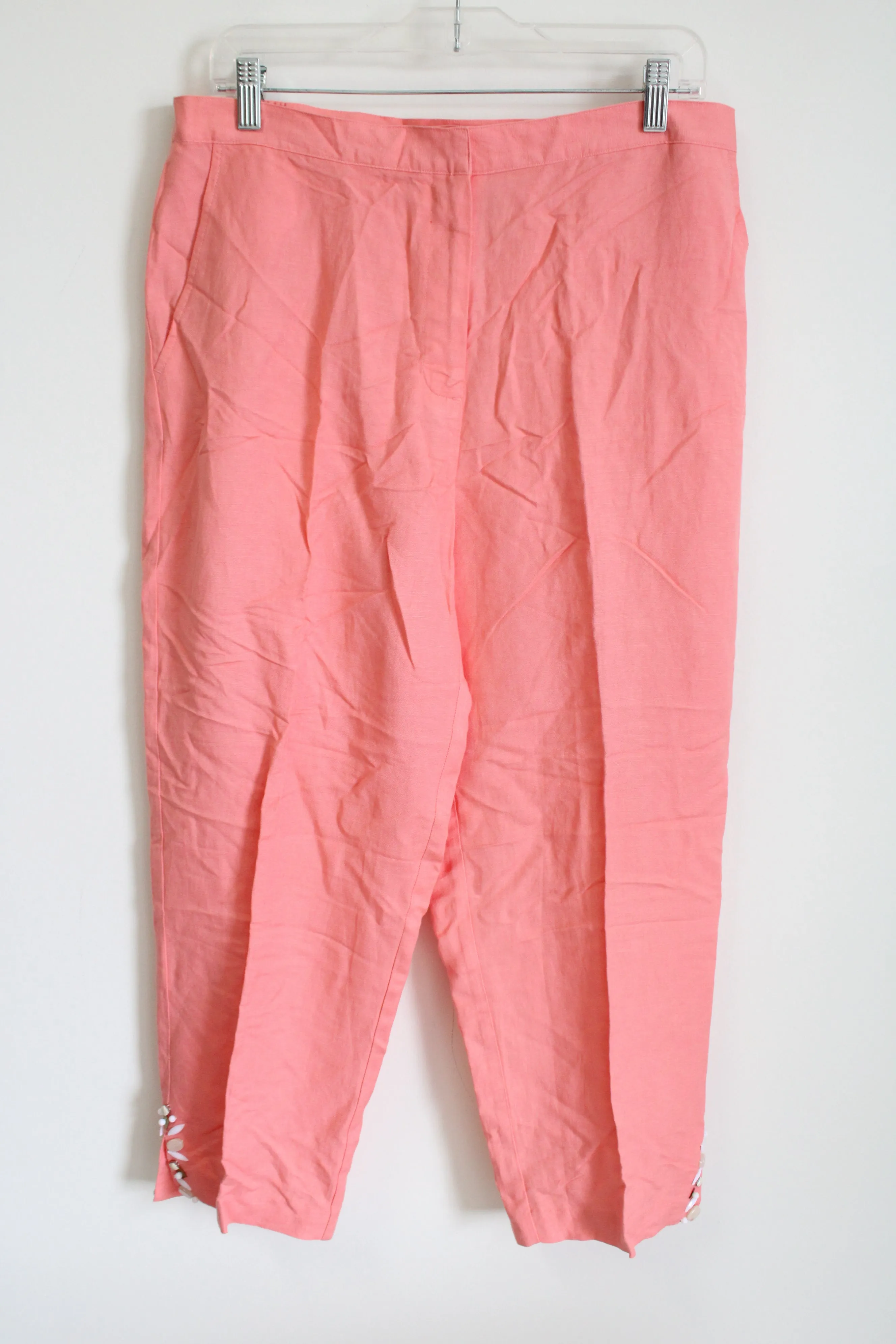 Ruby Rd. Pink Linen Blend Capri | 10