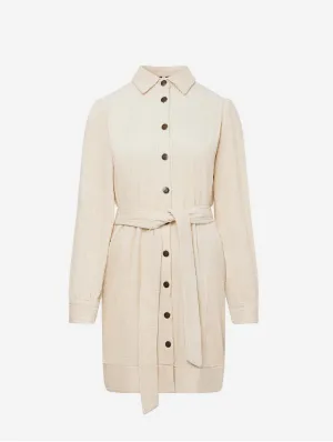 Ruby Women's Organic Cotton Corduroy Dress | Winter White