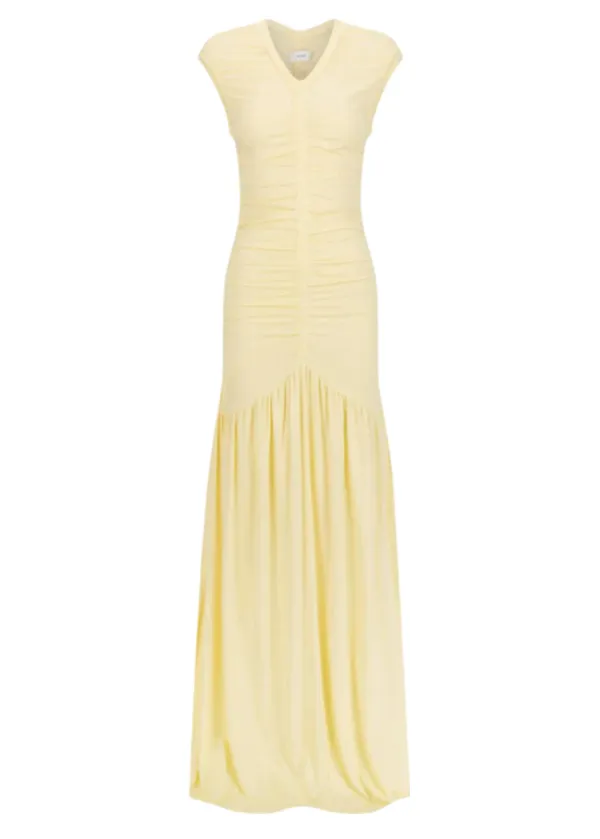 Ruched Maxi Dress- Butter
