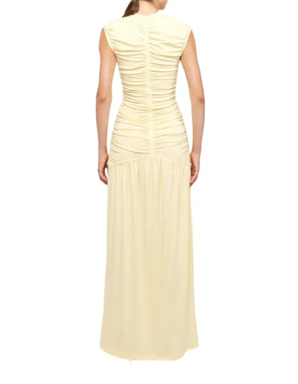 Ruched Maxi Dress- Butter