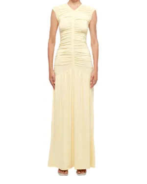Ruched Maxi Dress- Butter