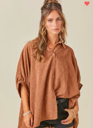Rust Corduroy Button Down Rust Corduroy Button Down