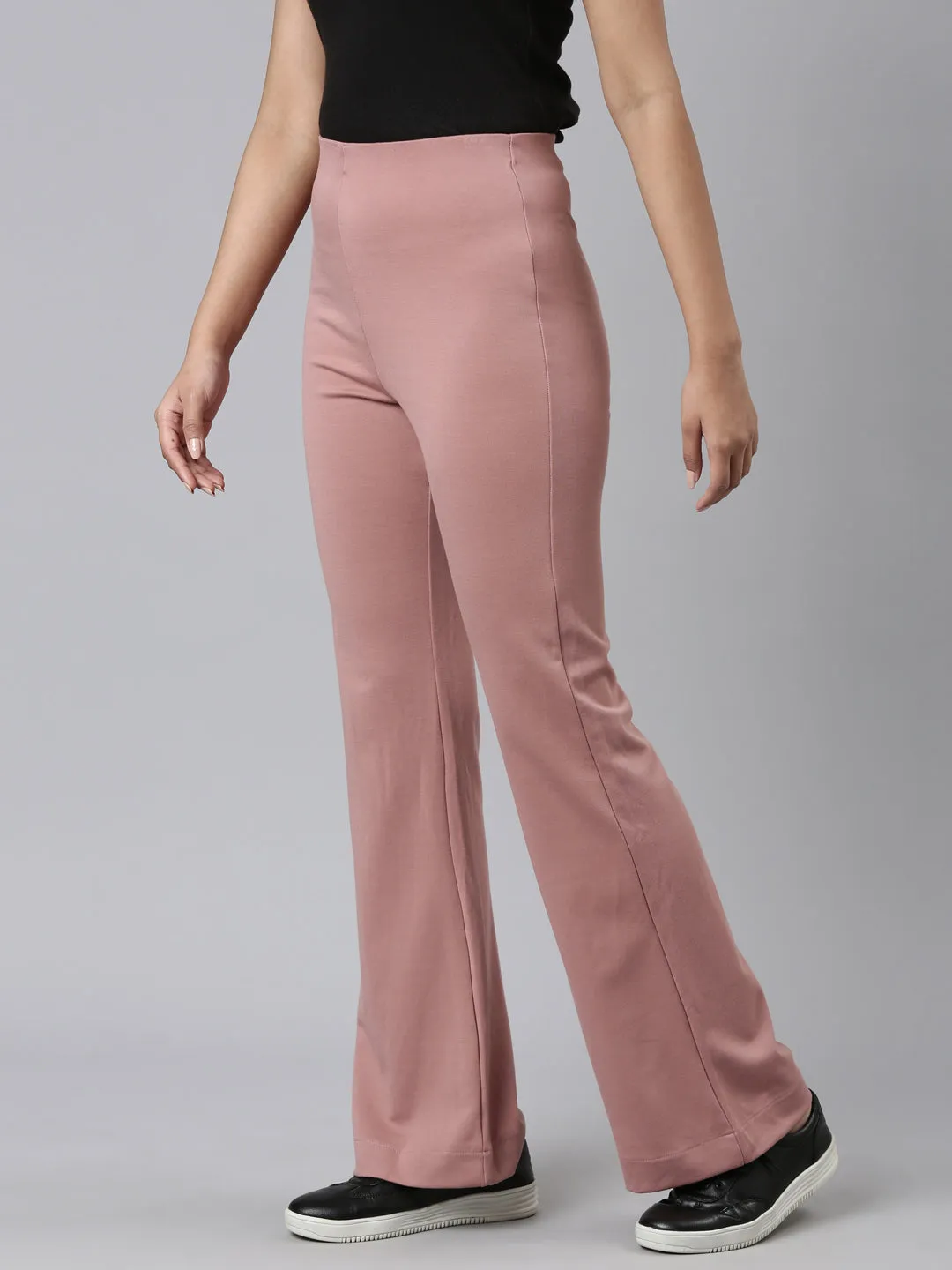 Rusty Pink Roma Ponte Flared Pant