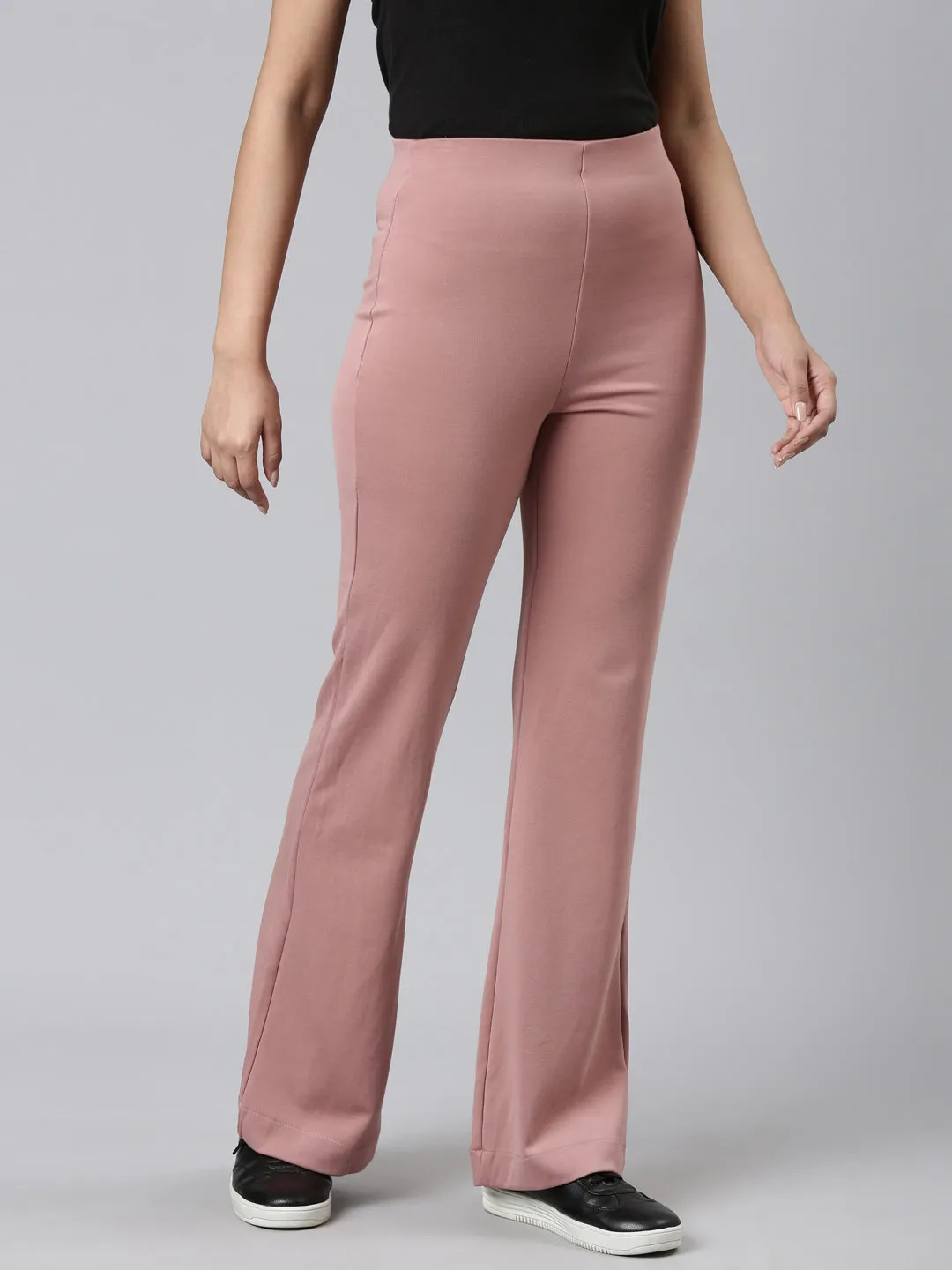 Rusty Pink Roma Ponte Flared Pant