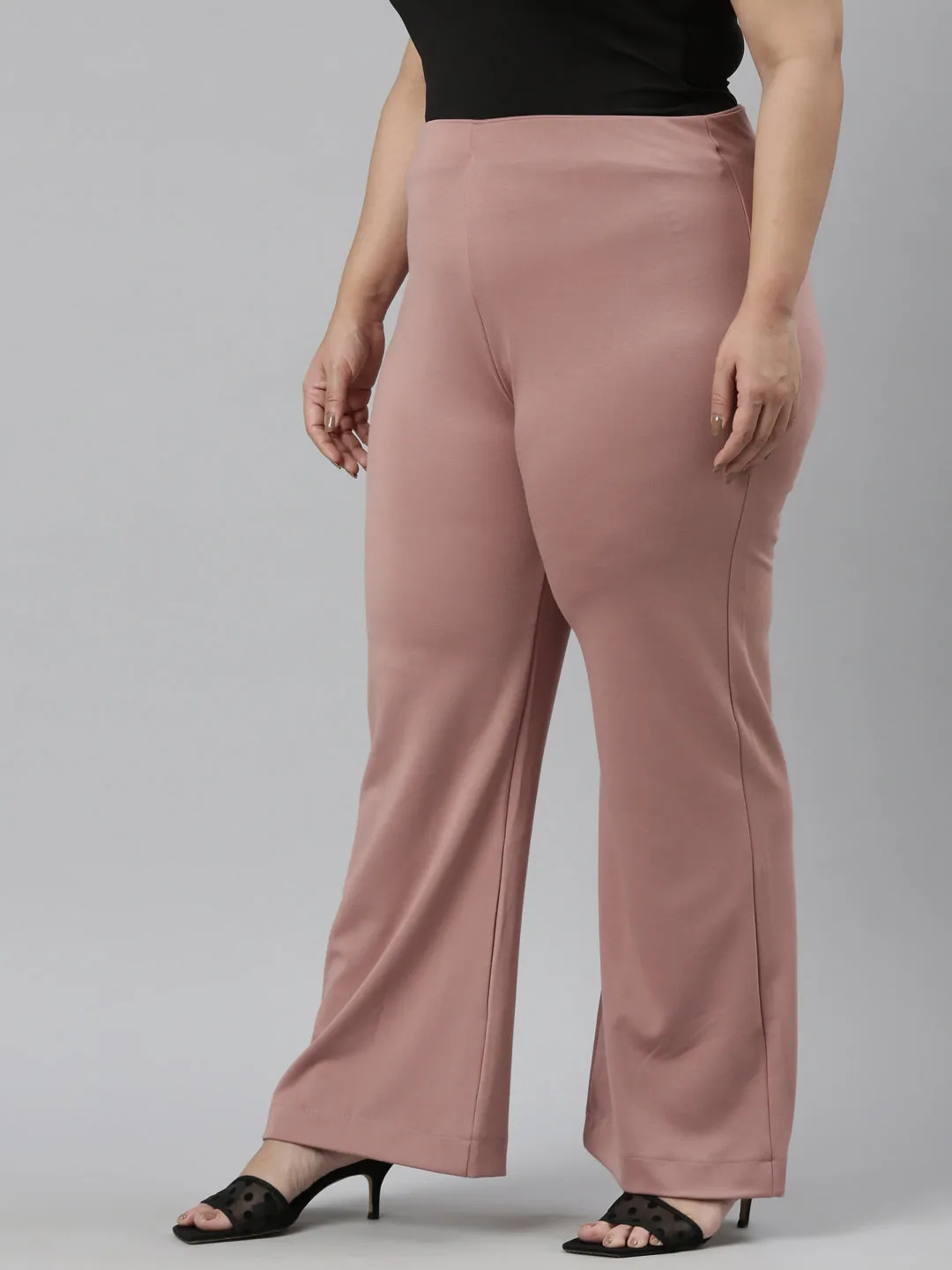 Rusty Pink Roma Ponte Flared Pant