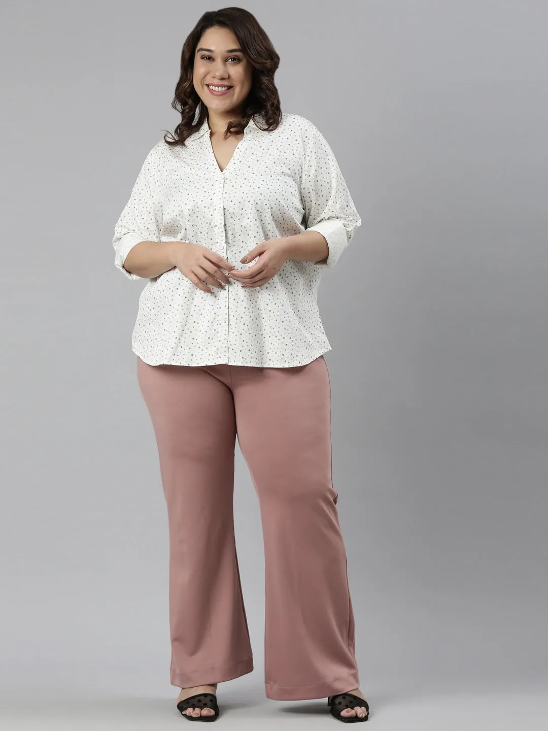 Rusty Pink Roma Ponte Flared Pant