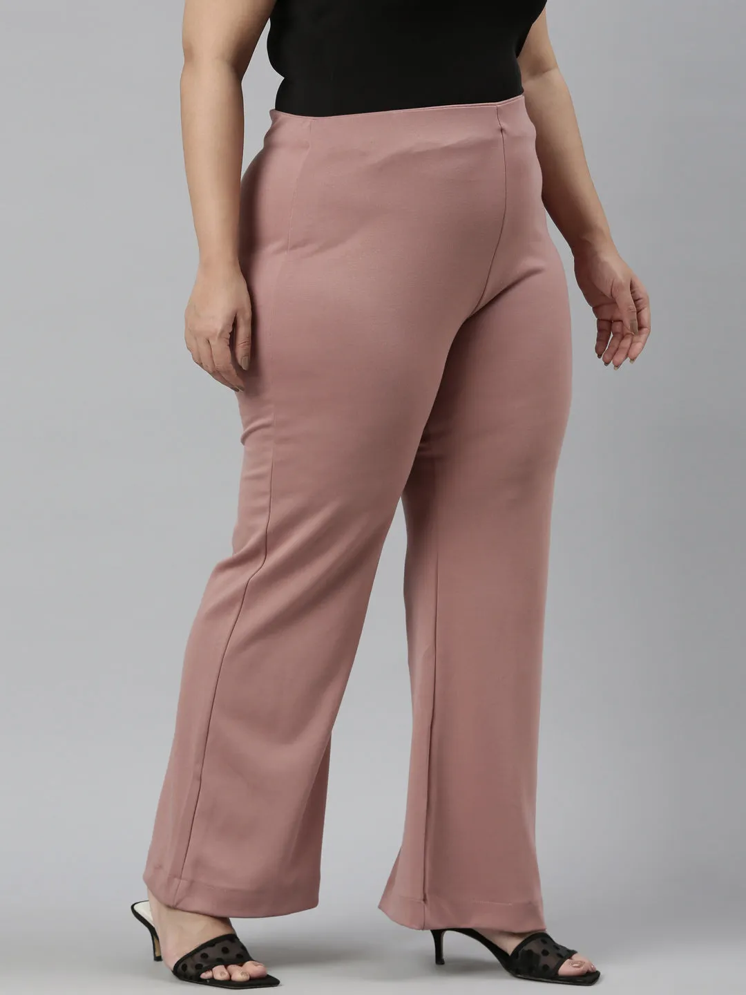 Rusty Pink Roma Ponte Flared Pant
