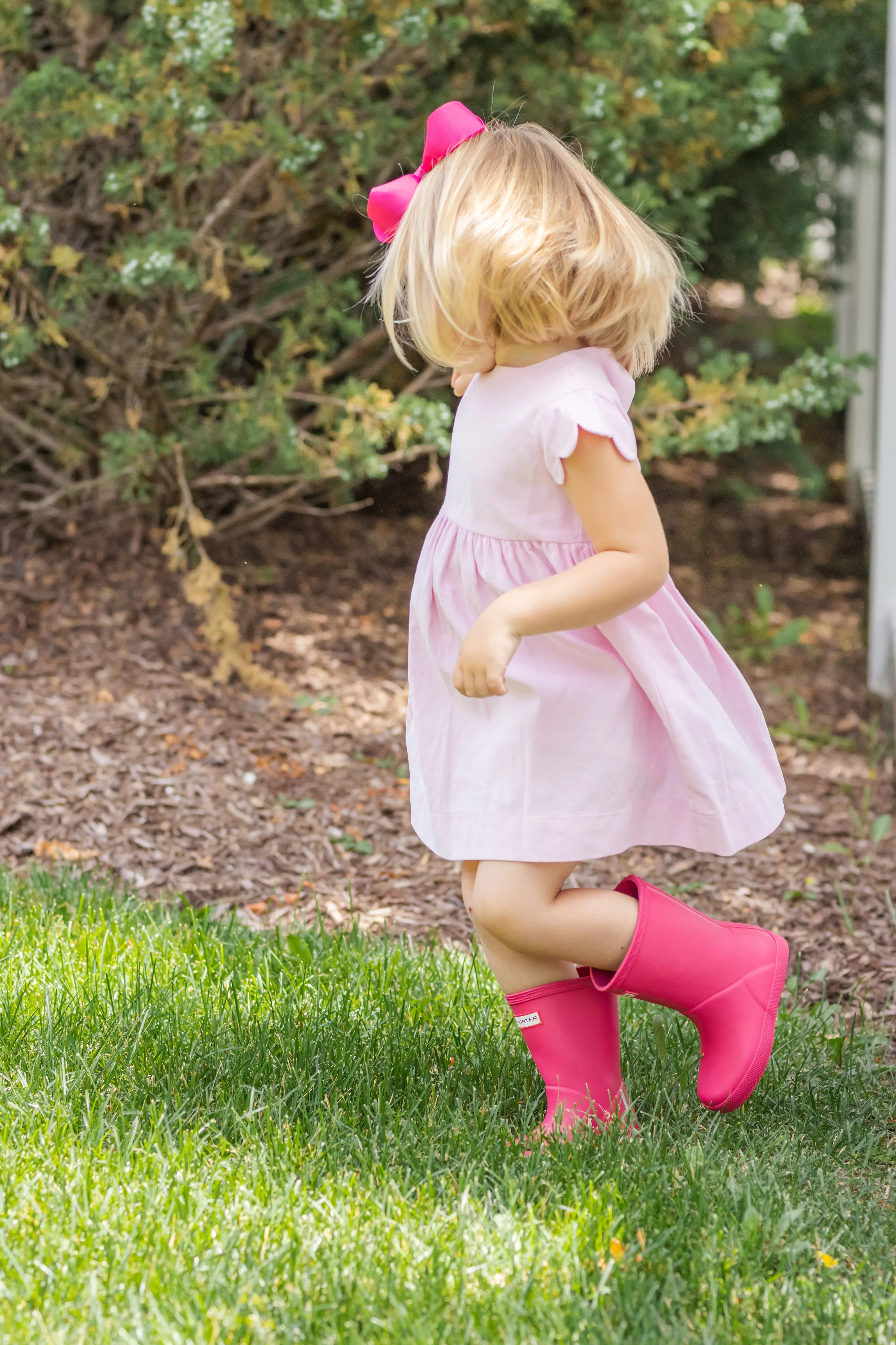 Sadie Cap Sleeve Corduroy Dress | Scalloped Sleeves | Two Colors Available