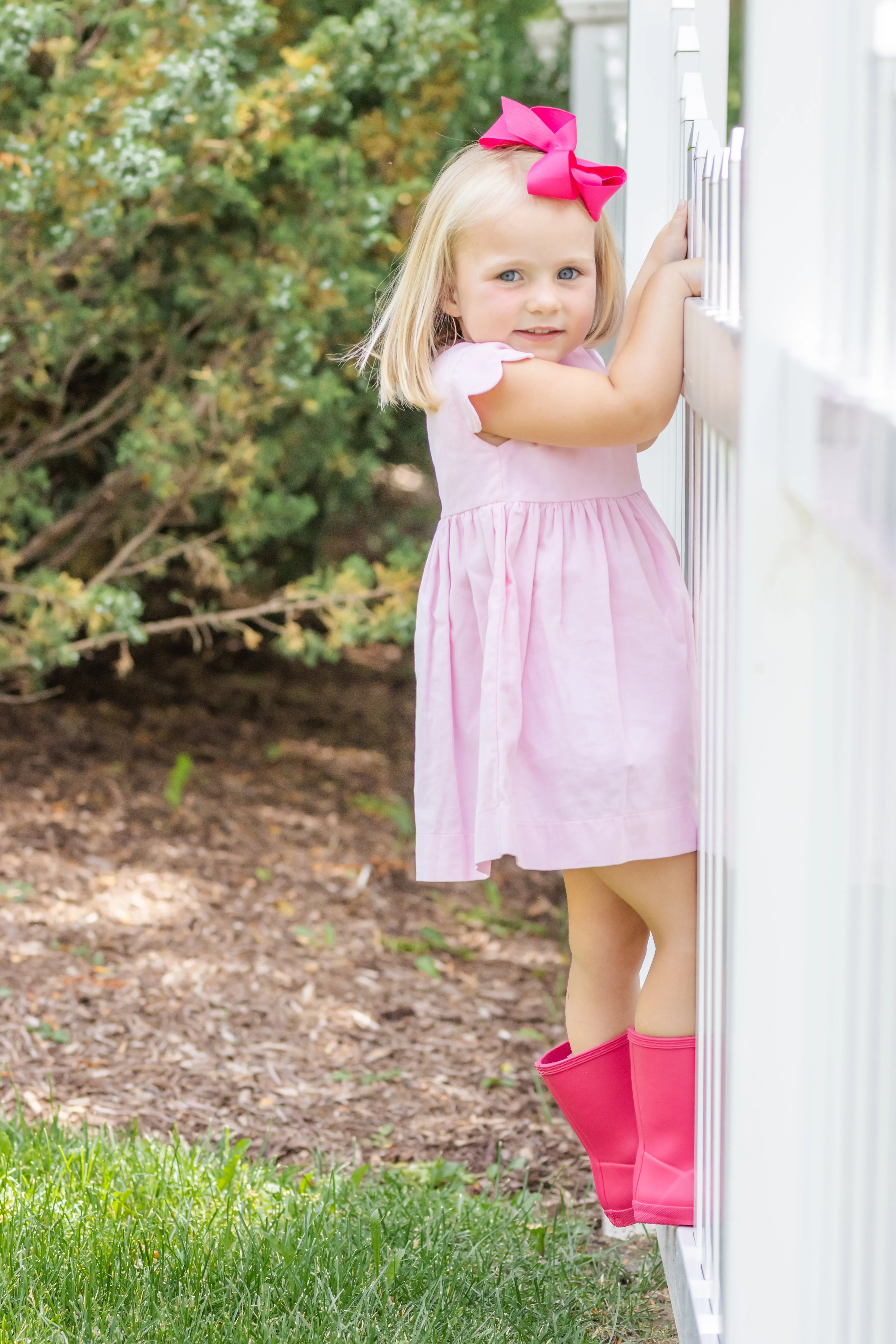 Sadie Cap Sleeve Corduroy Dress | Scalloped Sleeves | Two Colors Available