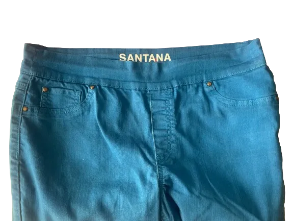 Santana Jeans Blue Stretch Pull-On Capris