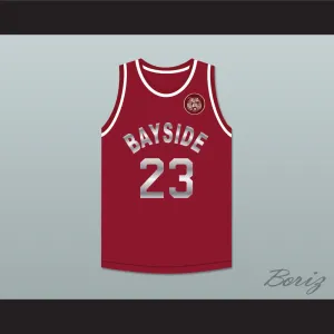 Saved By The Bell AC Slater 23 Bayside Tigers Maroon Basketball Jersey Includes Tiger Patch