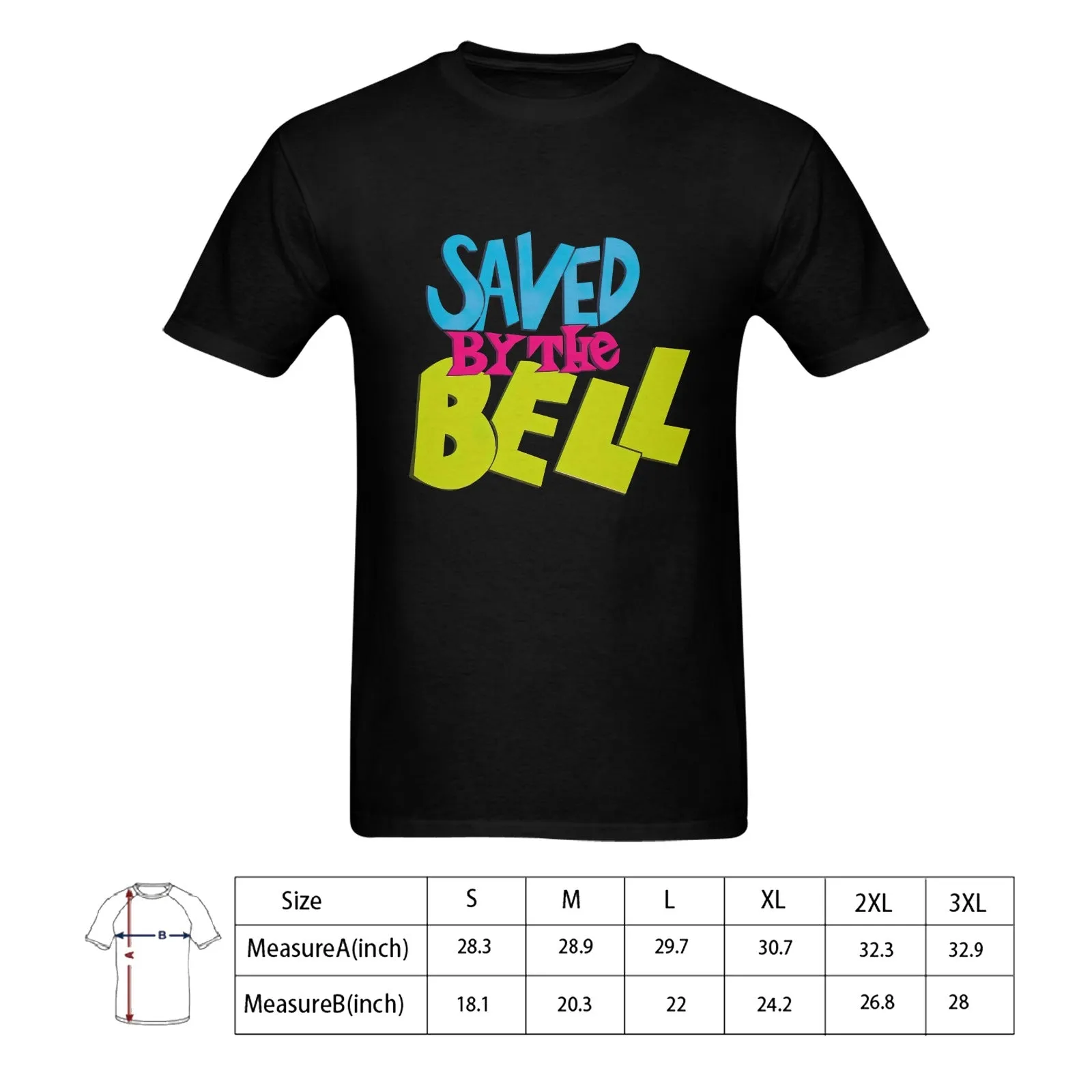 Saved By The Bell Classic Logo Men's T-shirt 100% Cotton