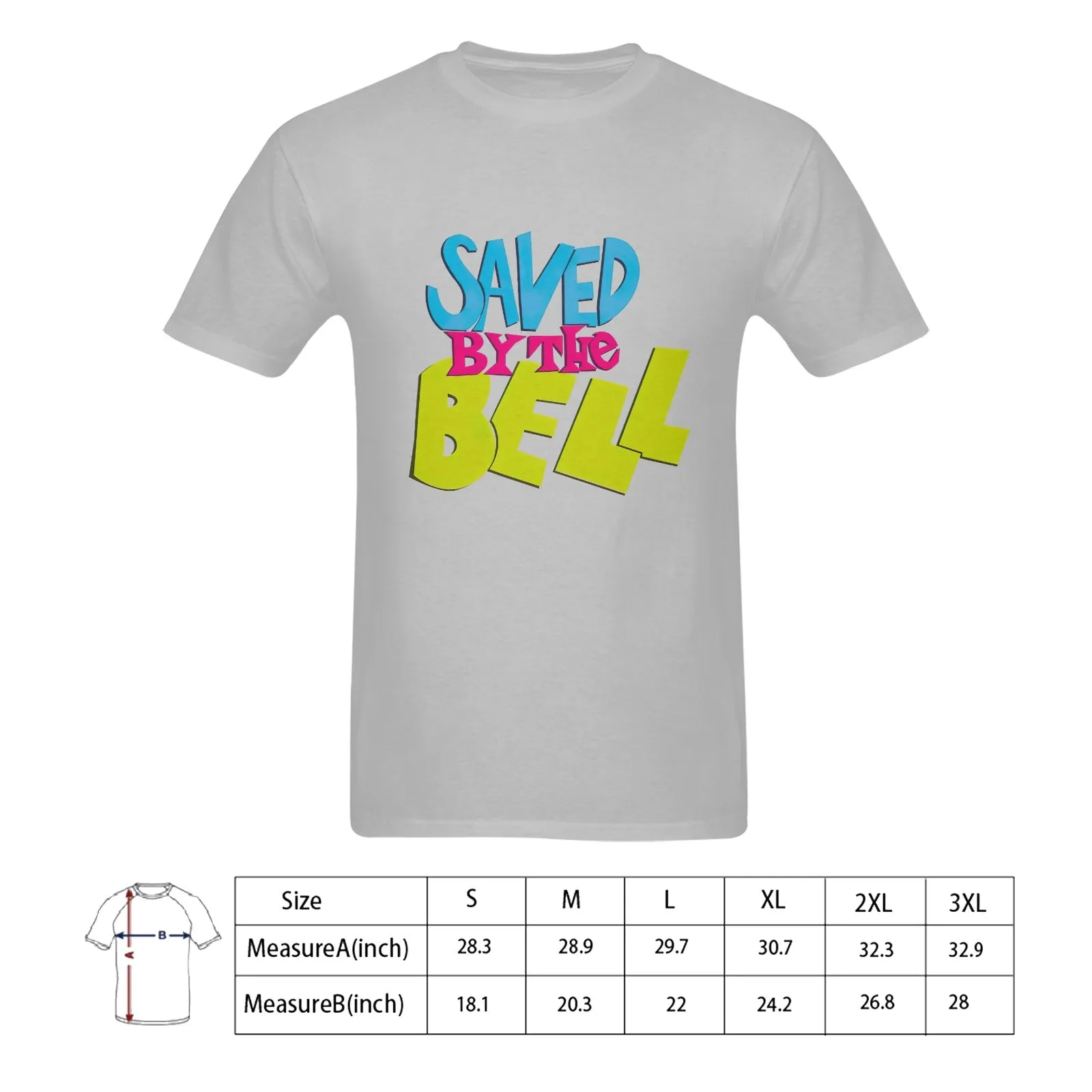 Saved By The Bell Classic Logo Men's T-shirt 100% Cotton