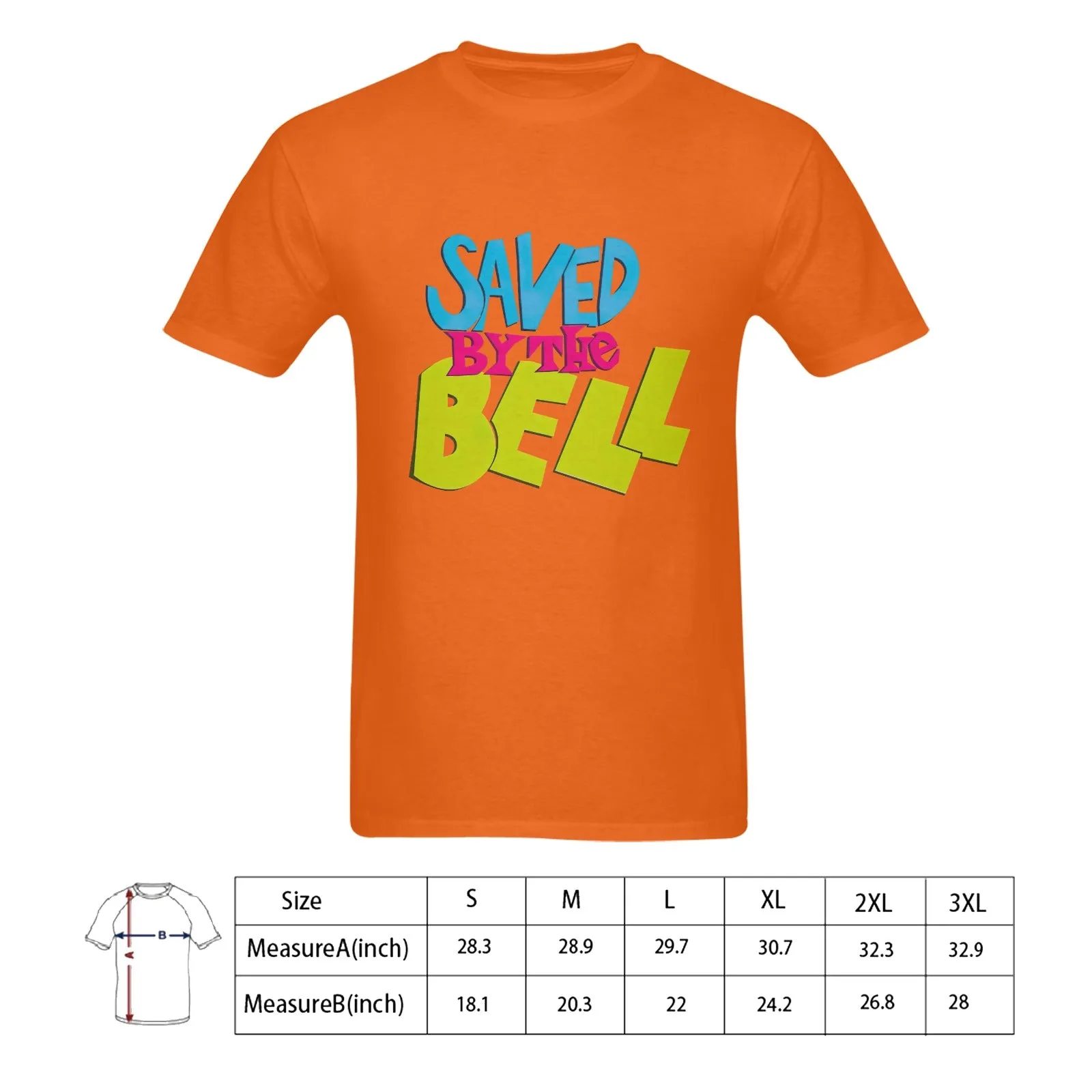 Saved By The Bell Classic Logo Men's T-shirt 100% Cotton