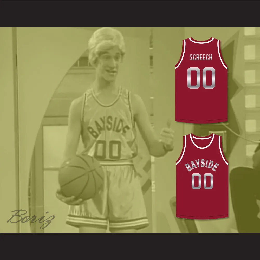 Saved By The Bell Screech 00 Bayside Tigers Basketball Jersey Maroon