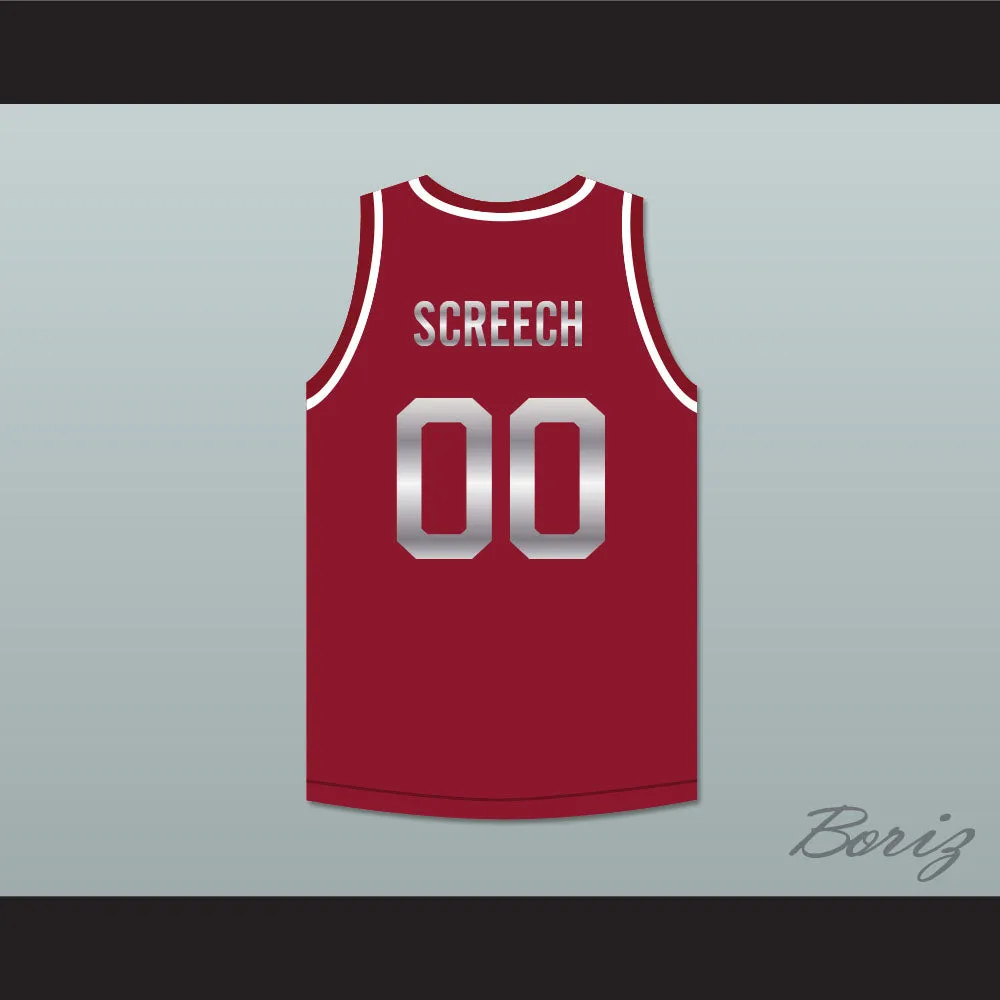Saved By The Bell Screech 00 Bayside Tigers Basketball Jersey Maroon