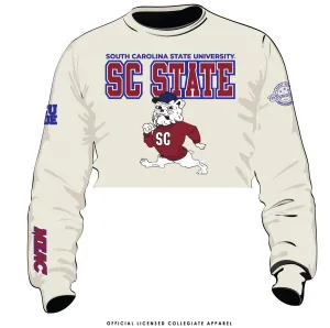 SC STATE  CREAM Chenille Crop SWEATSHIRT