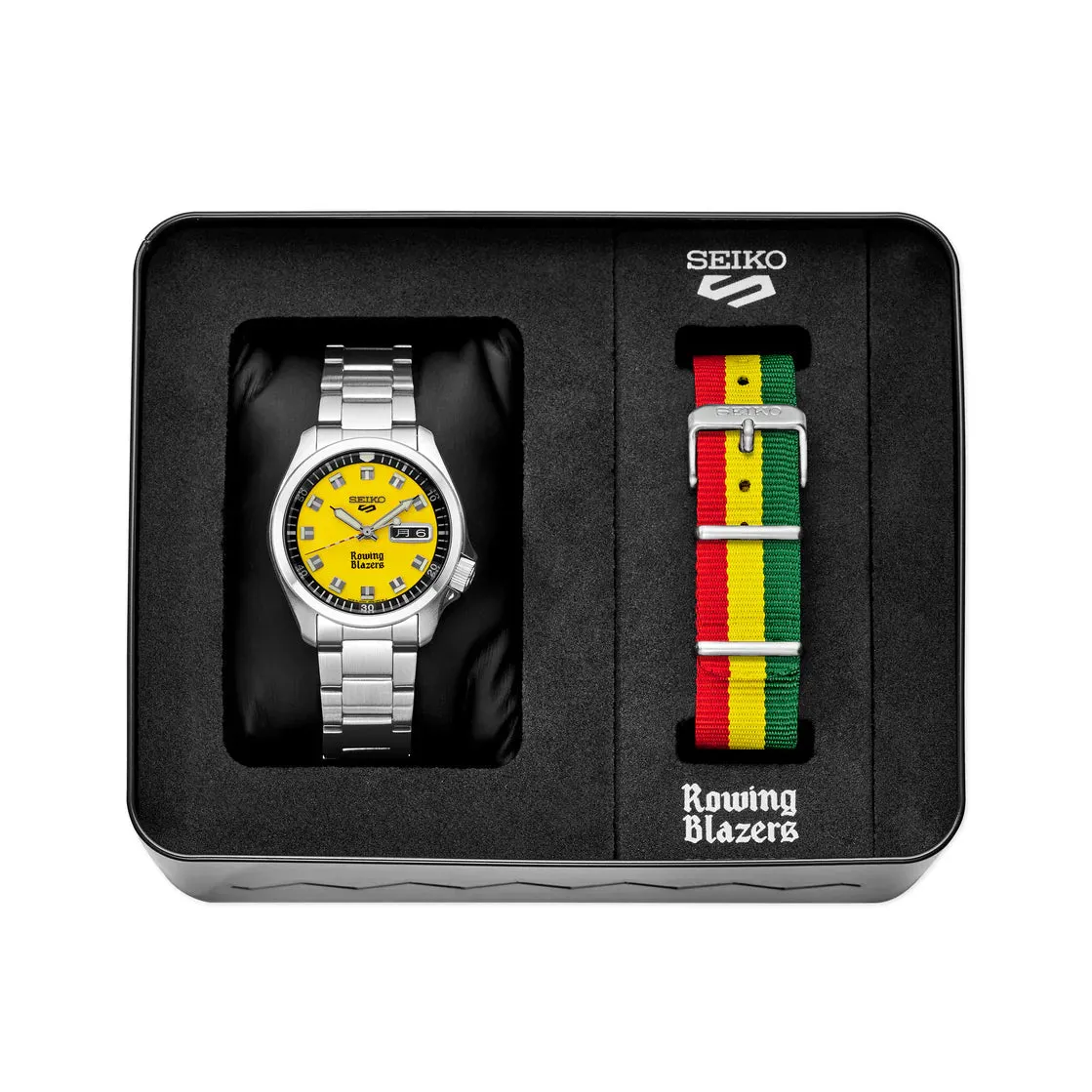 Seiko 5 Sports SRPJ69 Yellow Rowing Blazers