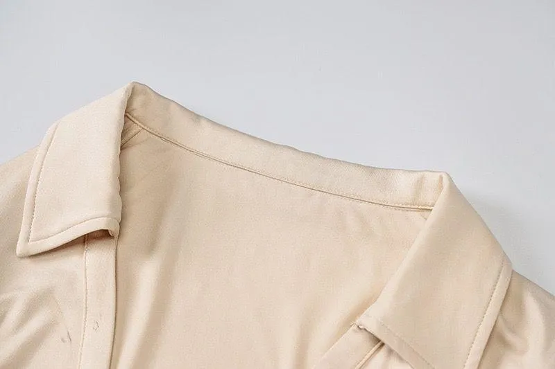 Sexy Long Sleeves V Neck Women Short Dresses