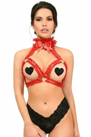 Sexy Red with Red Triangle Top Body Harness