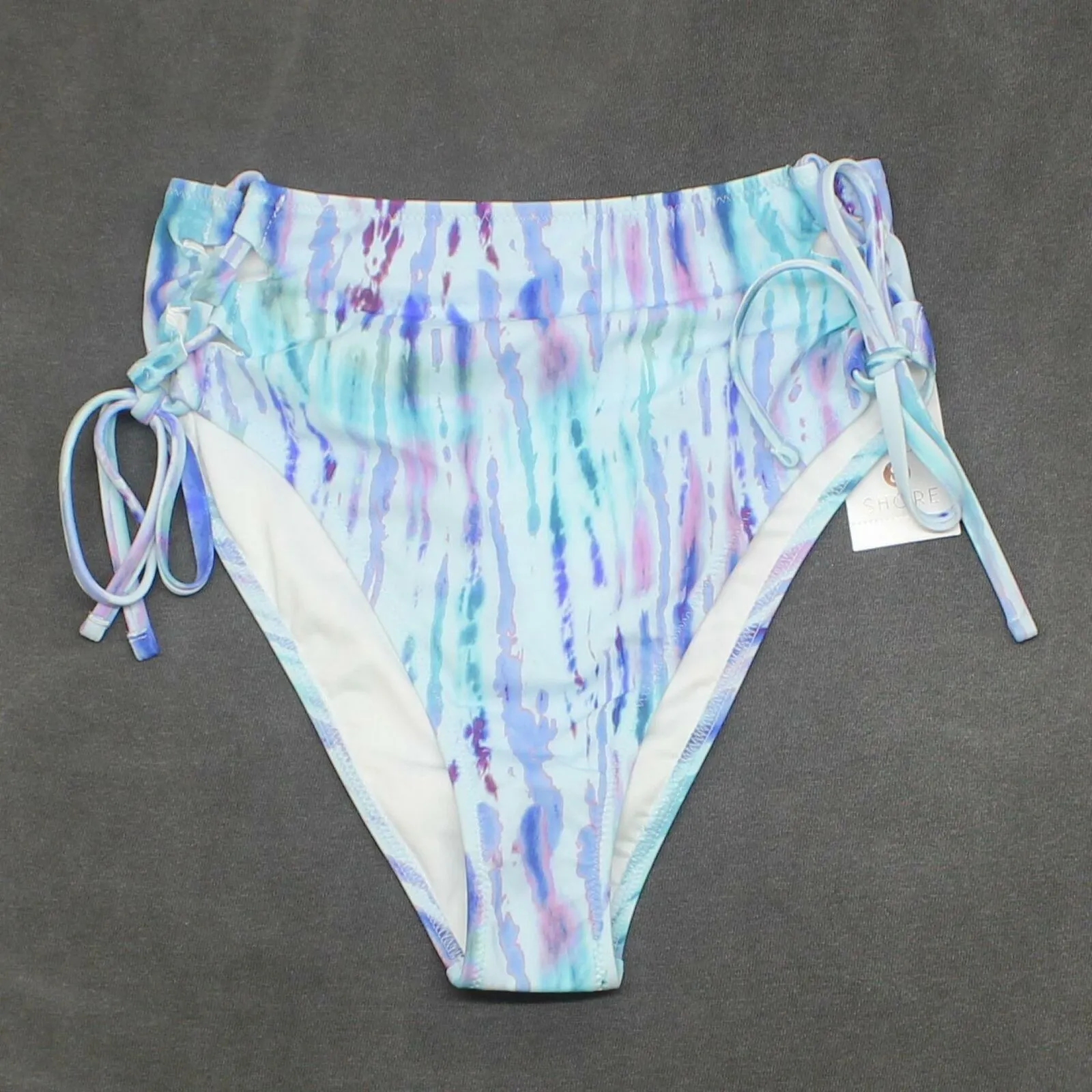 Shade & Shore Lace-Up High Leg High Waist Extra Cheeky Bikini Bottom