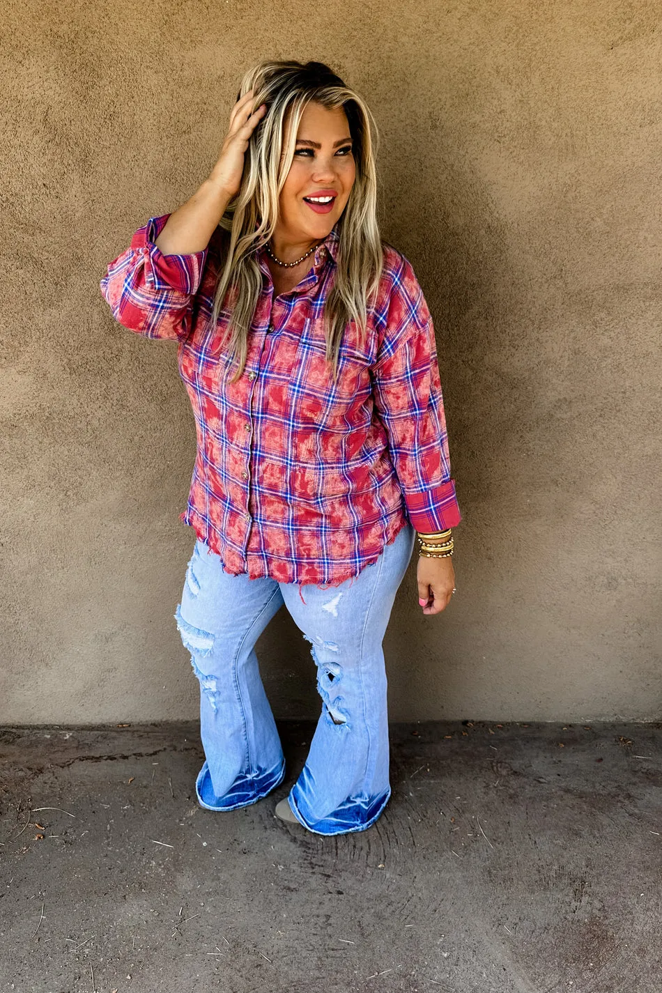 Shiloh Distressed Flare Jean
