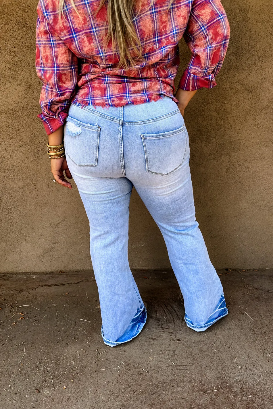 Shiloh Distressed Flare Jean