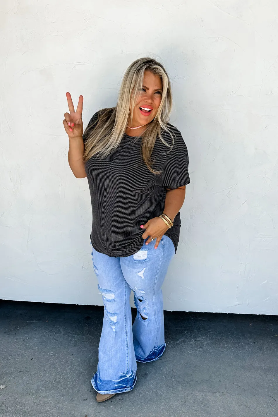 Shiloh Distressed Flare Jean