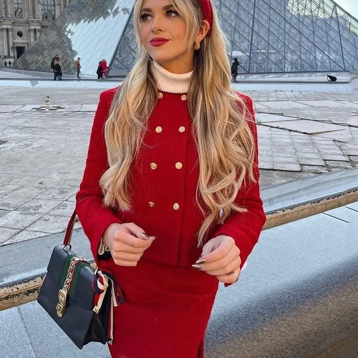 Short Blazer Skirt Sets