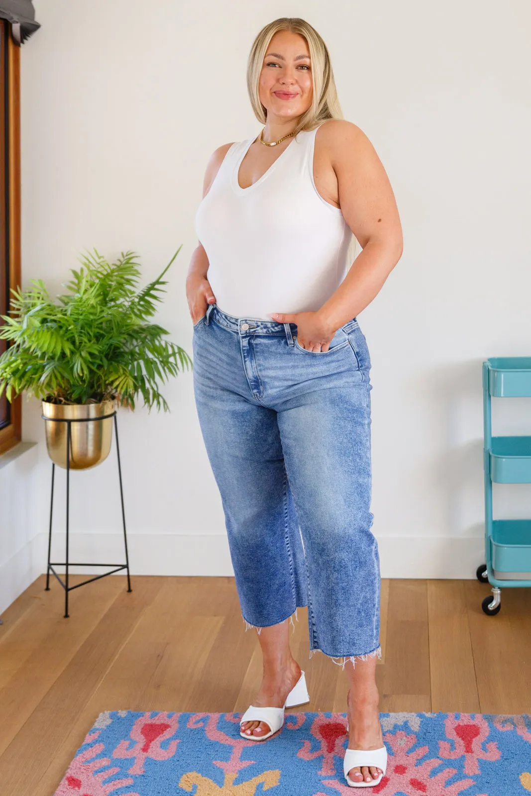 Simple is the Way Wide Leg Capris by Zenana
