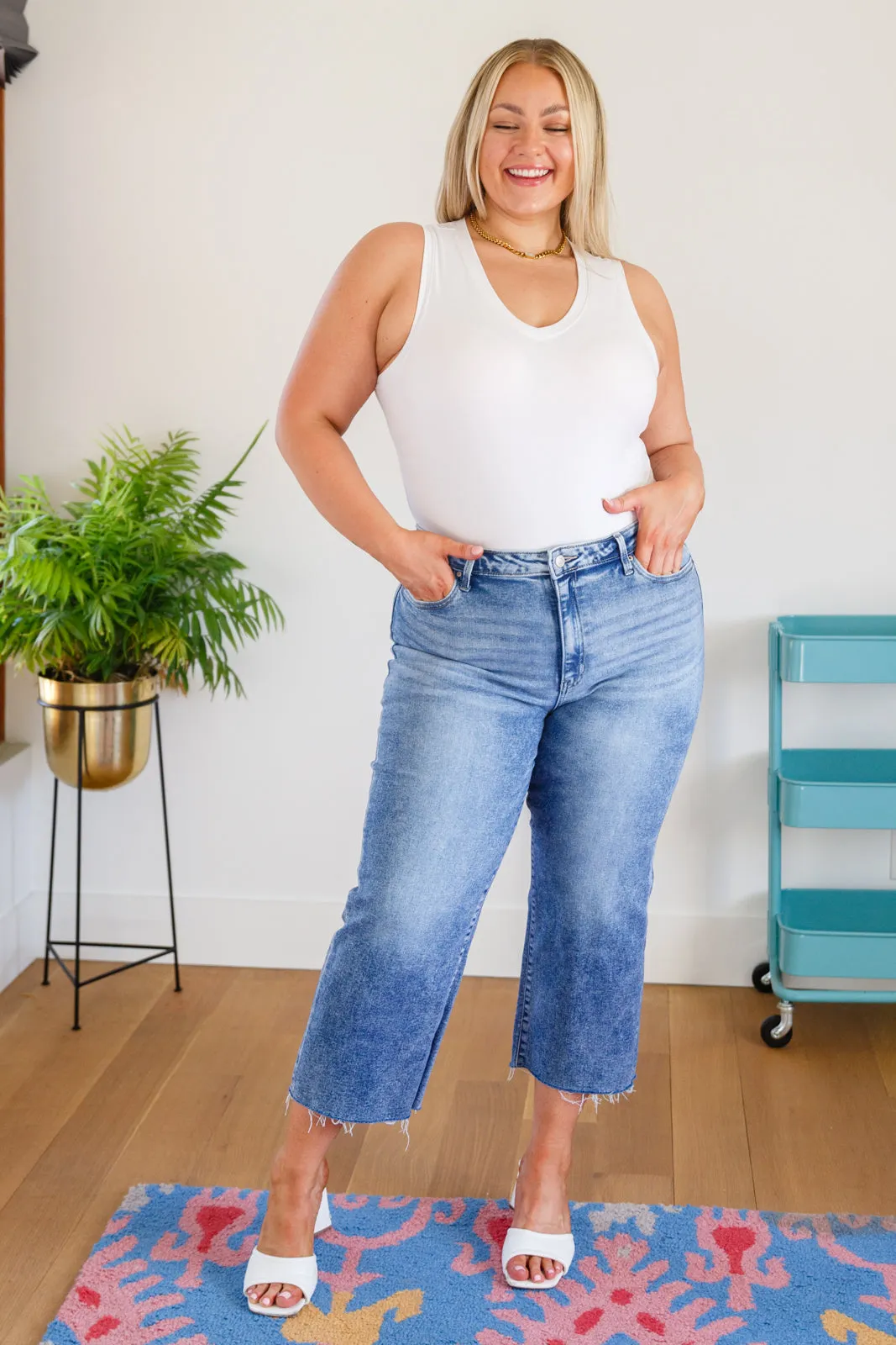 Simple is the Way Wide Leg Capris by Zenana