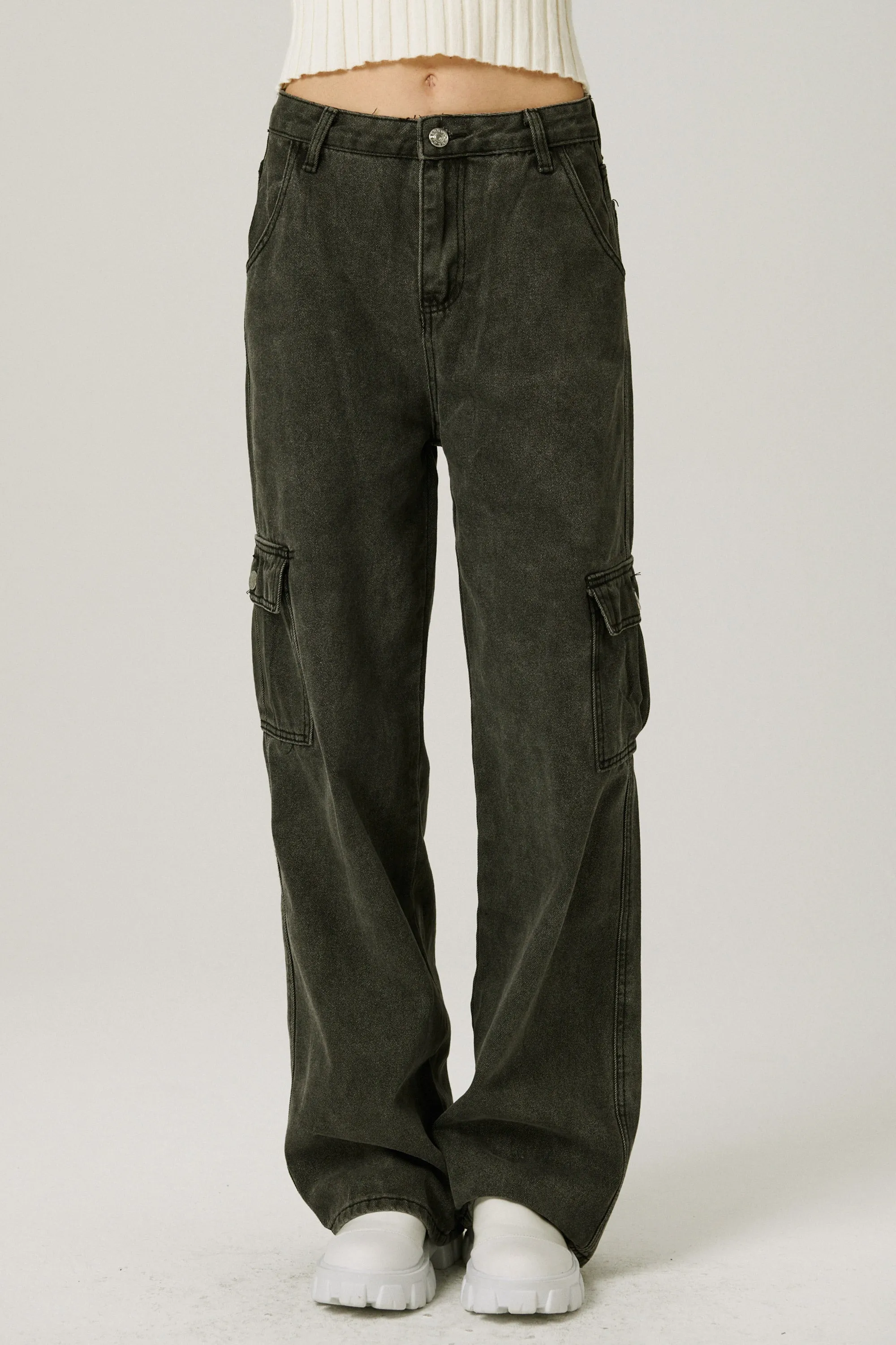 Skylar Washed Cargo Jeans