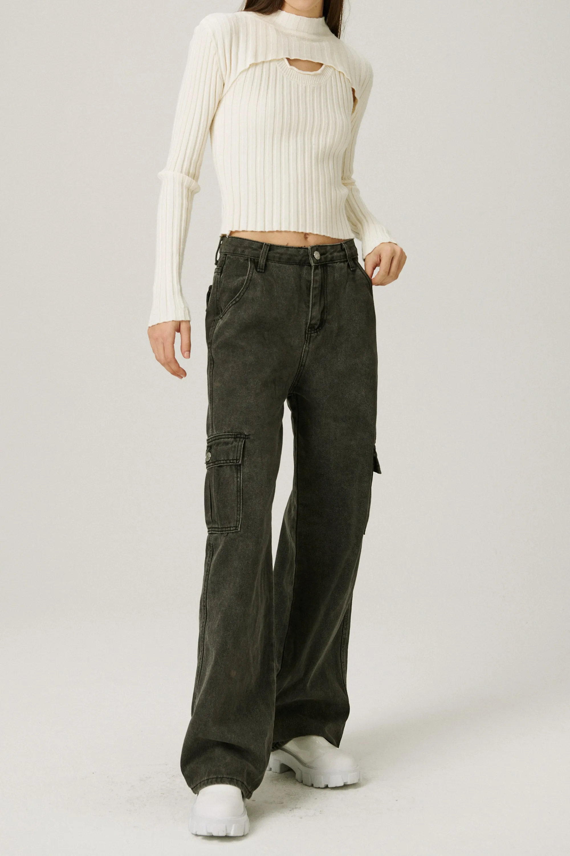 Skylar Washed Cargo Jeans