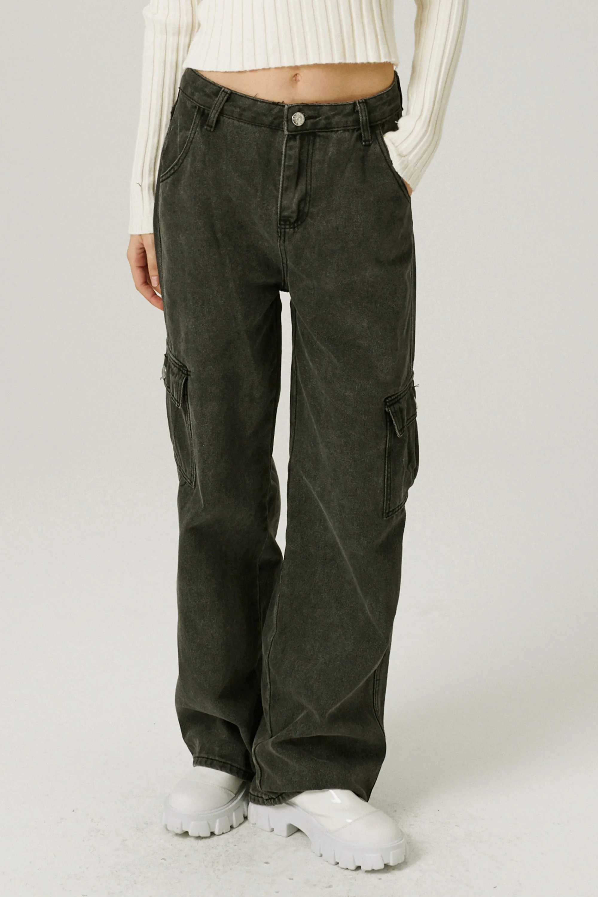 Skylar Washed Cargo Jeans