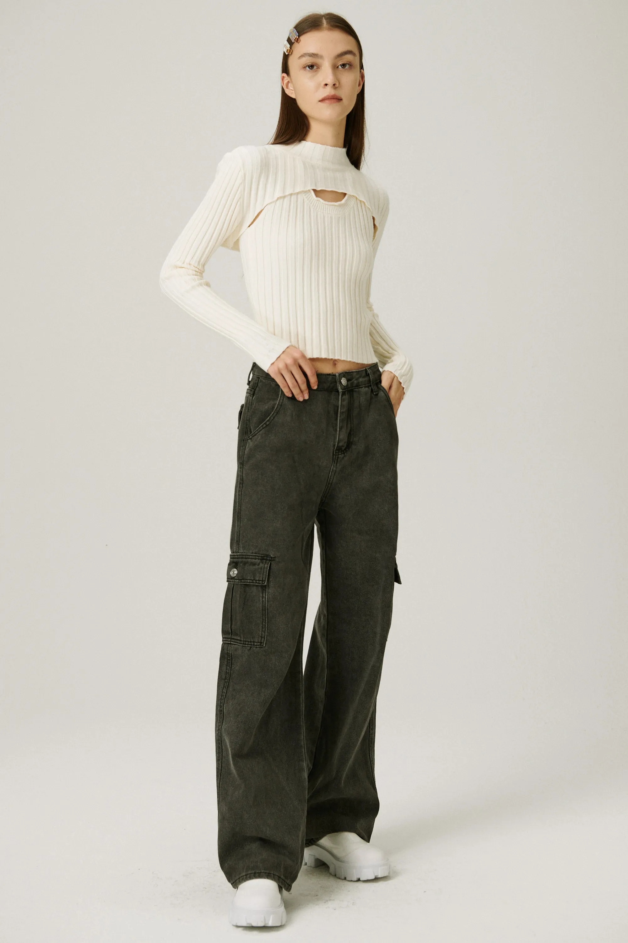 Skylar Washed Cargo Jeans