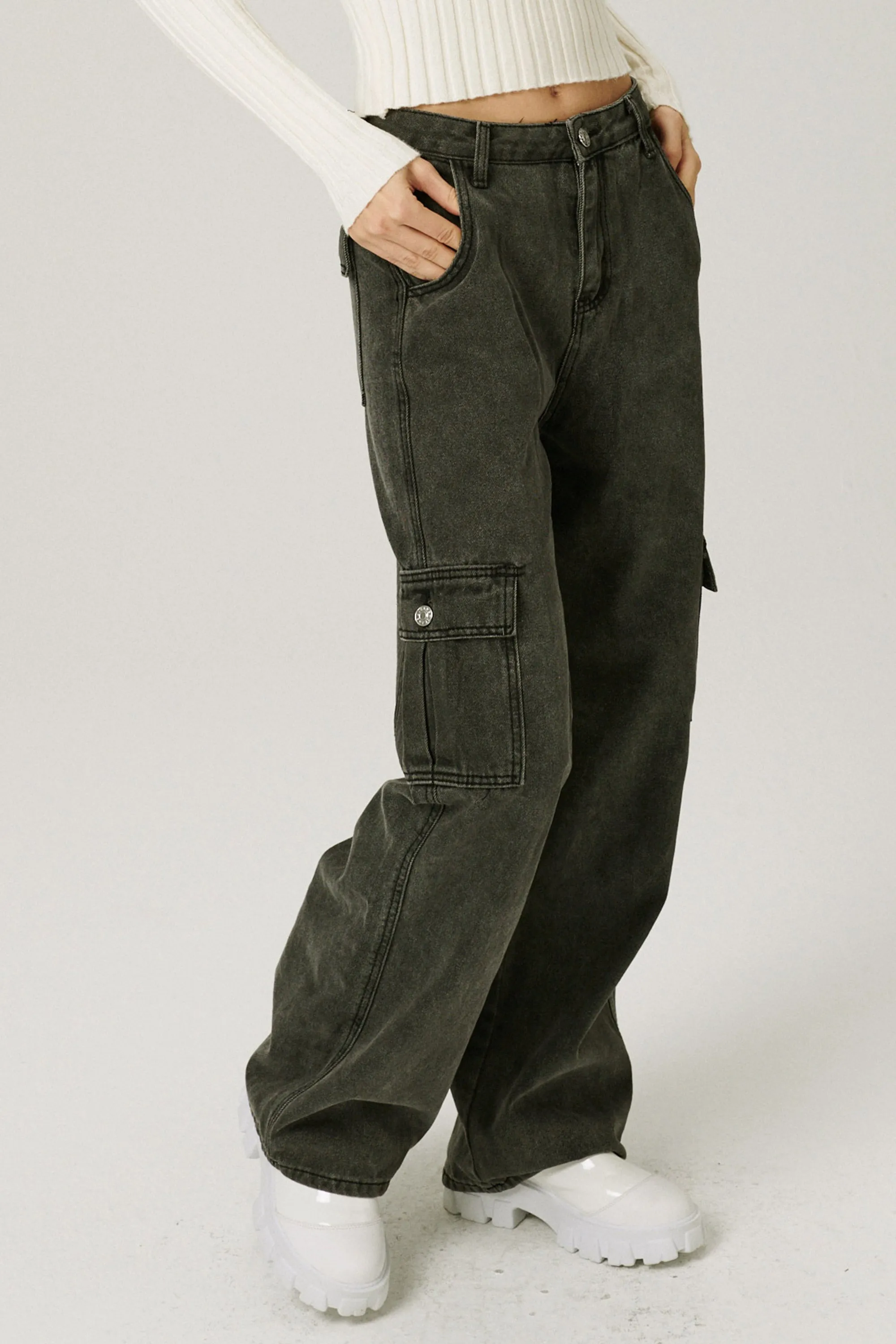 Skylar Washed Cargo Jeans
