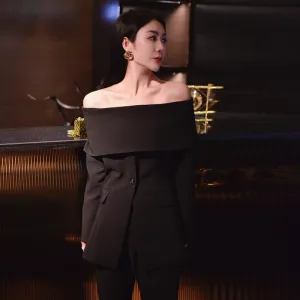 Slash Neck Chic Blazer