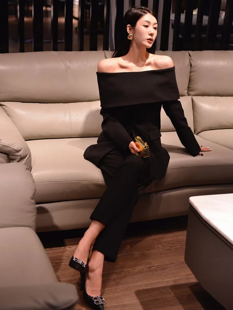 Slash Neck Chic Blazer