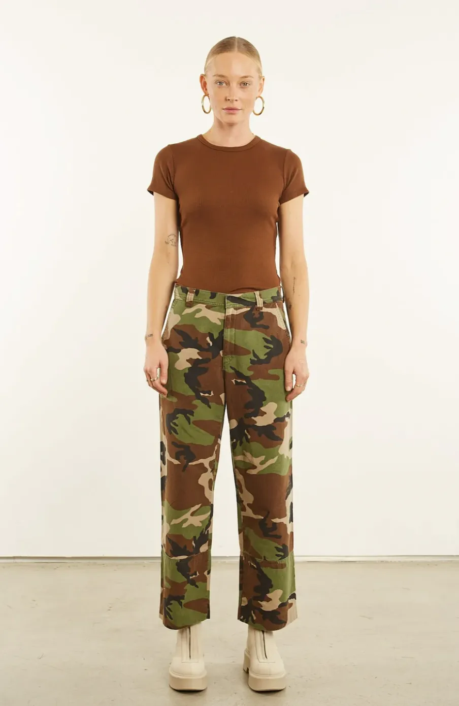 Slash Pocket Trousers in Camo