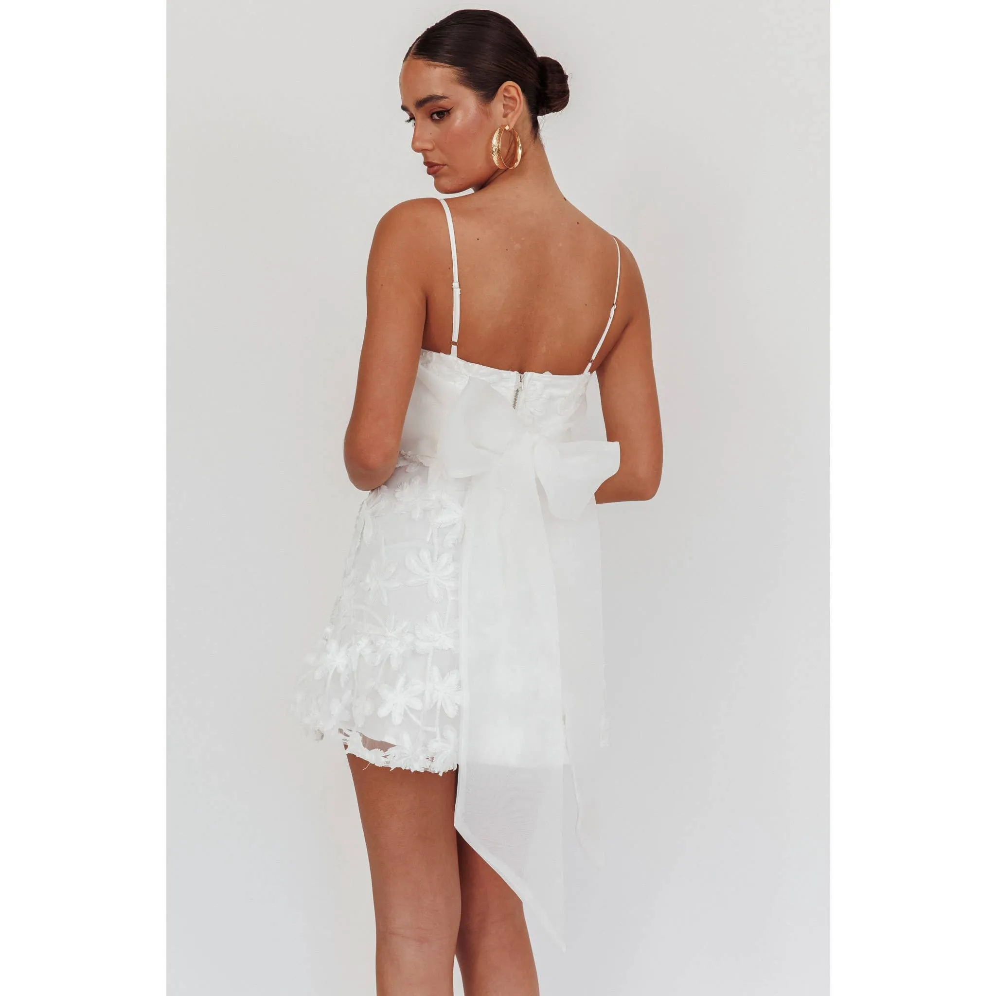 SLEEVELESS ORGANZA MINI DRESS